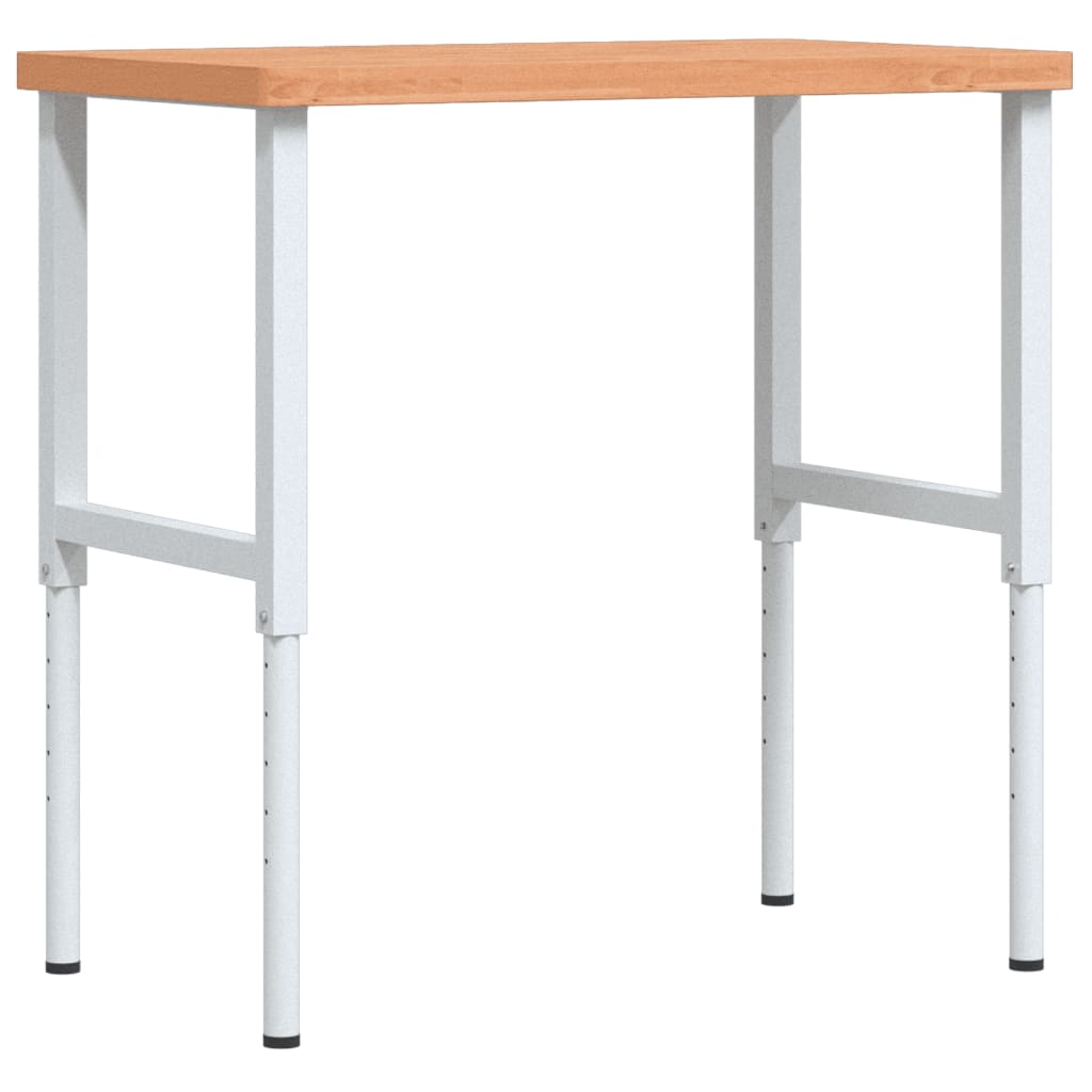 vidaXL Stolik roboczy, 100x60x(73-99,5) cm, prostokątny, drewno bukowe