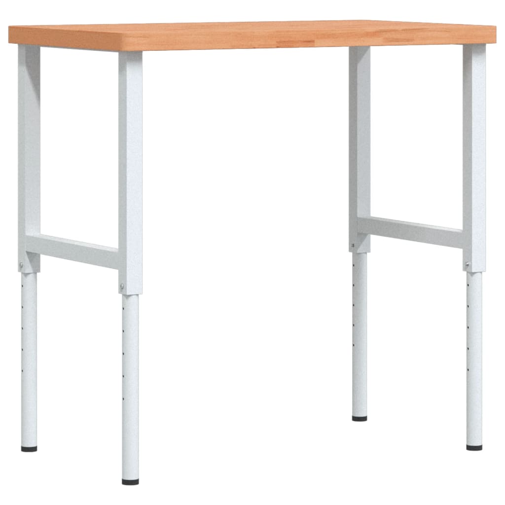 vidaXL Stolik roboczy, 100x60x(73-99,5) cm, prostokątny, drewno bukowe