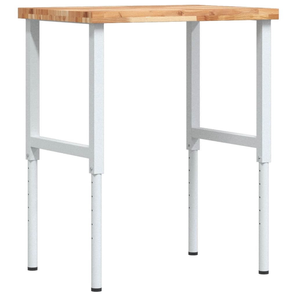 vidaXL Stolik roboczy, 80x60x(73-99,5)cm, prostokątny, drewno akacjowe
