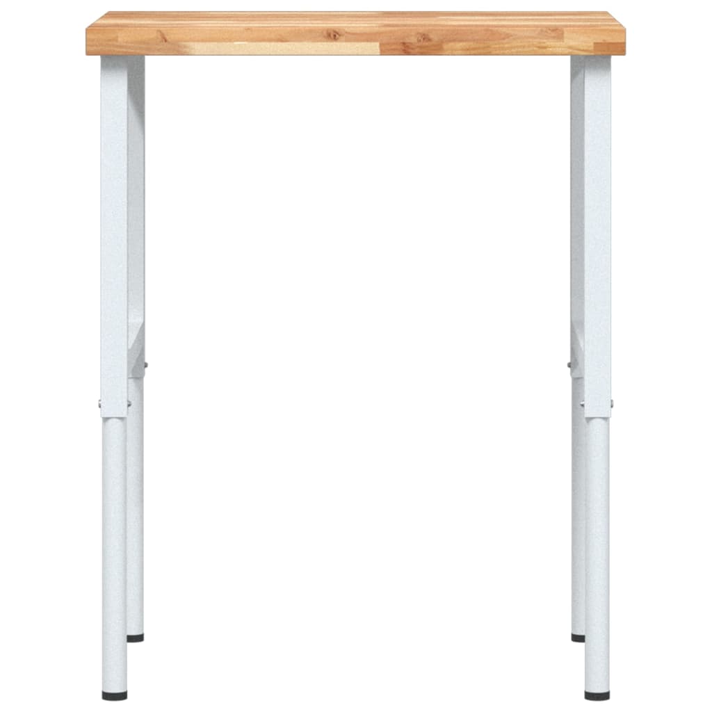 vidaXL Stolik roboczy, 80x60x(73-99,5)cm, prostokątny, drewno akacjowe
