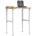 vidaXL Stolik roboczy, 80x60x(73-99,5)cm, prostokątny, drewno akacjowe
