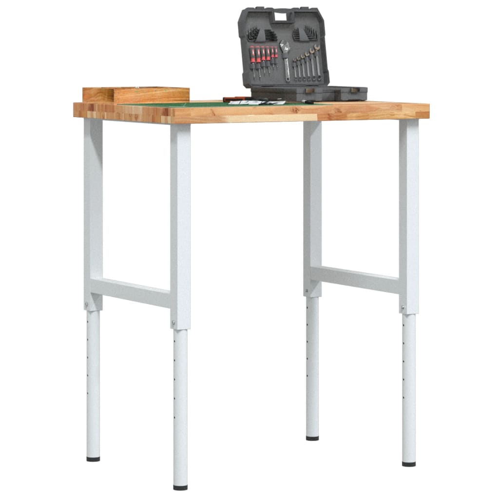vidaXL Stolik roboczy, 80x60x(73-99,5)cm, prostokątny, drewno akacjowe