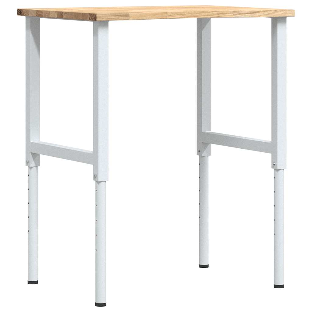 vidaXL Stolik roboczy, 80x60x(71,5-98) cm, drewno dębowe