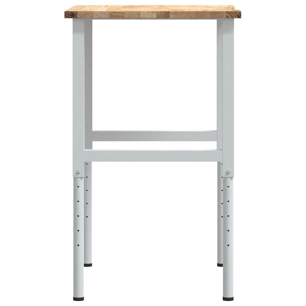 vidaXL Stolik roboczy, 80x60x(71,5-98) cm, drewno dębowe