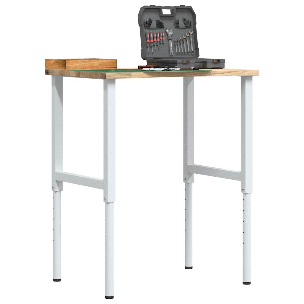 vidaXL Stolik roboczy, 80x60x(71,5-98) cm, drewno dębowe