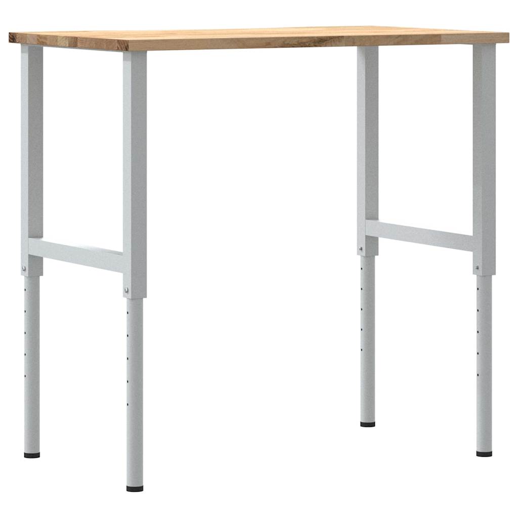 vidaXL Stolik roboczy, 100x60x(71,5-98) cm, drewno dębowe