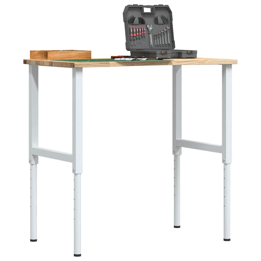 vidaXL Stolik roboczy, 100x60x(71,5-98) cm, drewno dębowe