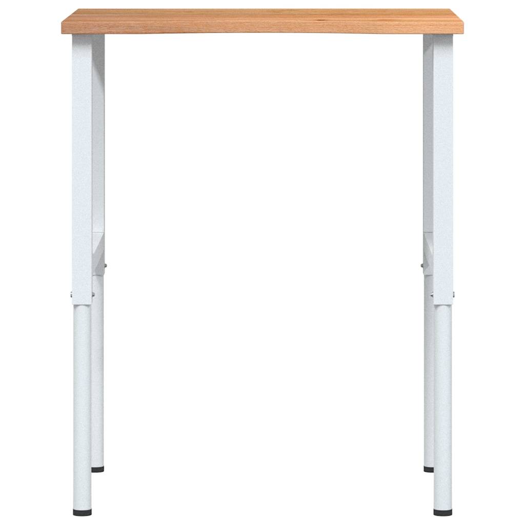 vidaXL Stolik roboczy, jasny brąz, 80x60x(71,5-98) cm, drewno dębowe