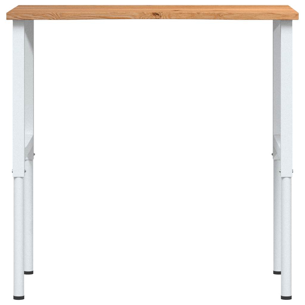 vidaXL Stolik roboczy, jasny brąz, 100x60x(71,5-98) cm, drewno dębowe