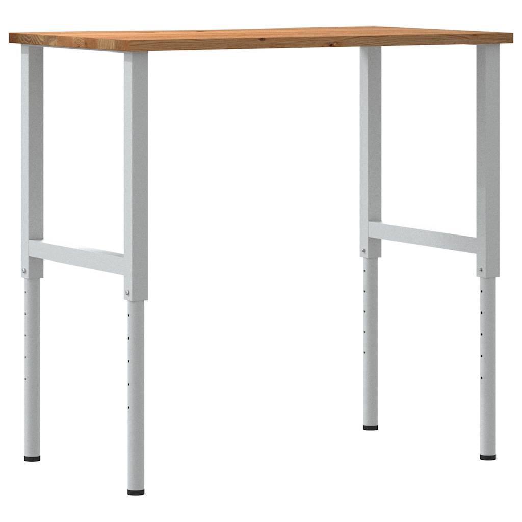 vidaXL Stolik roboczy, jasny brąz, 100x60x(71,5-98) cm, drewno dębowe