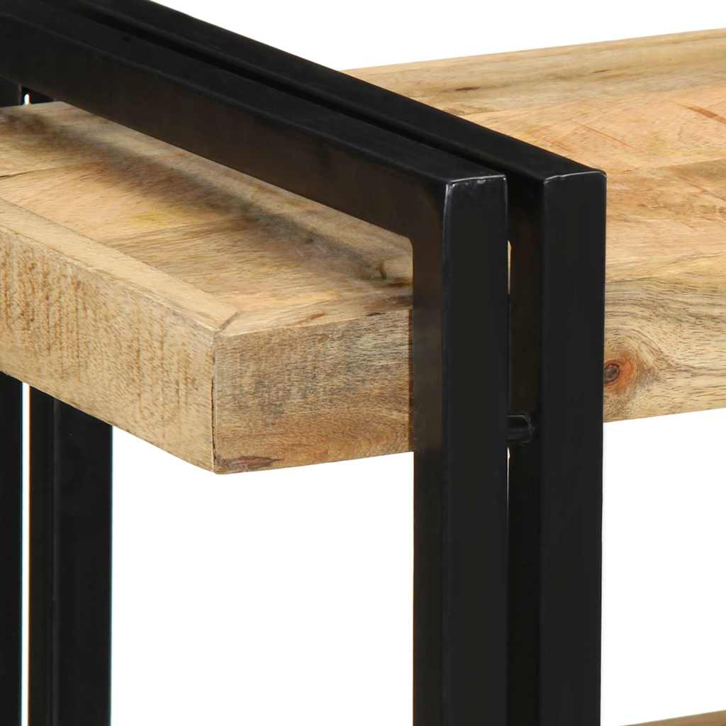 vidaXL Półka ścienna 70x33x35 cm lite drewno surowe mango