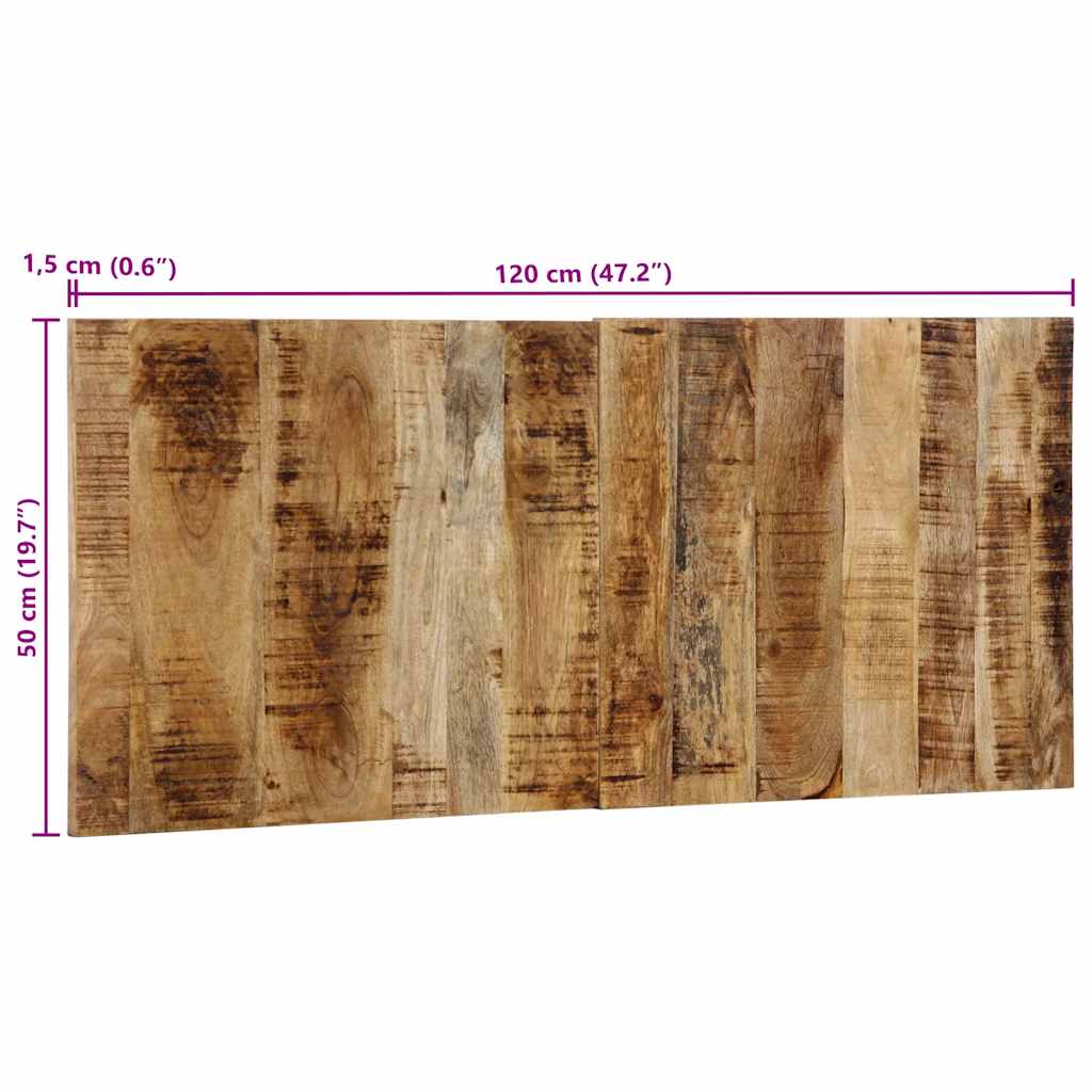 vidaXL Zagłówek 120 cm lite drewno surowe mango