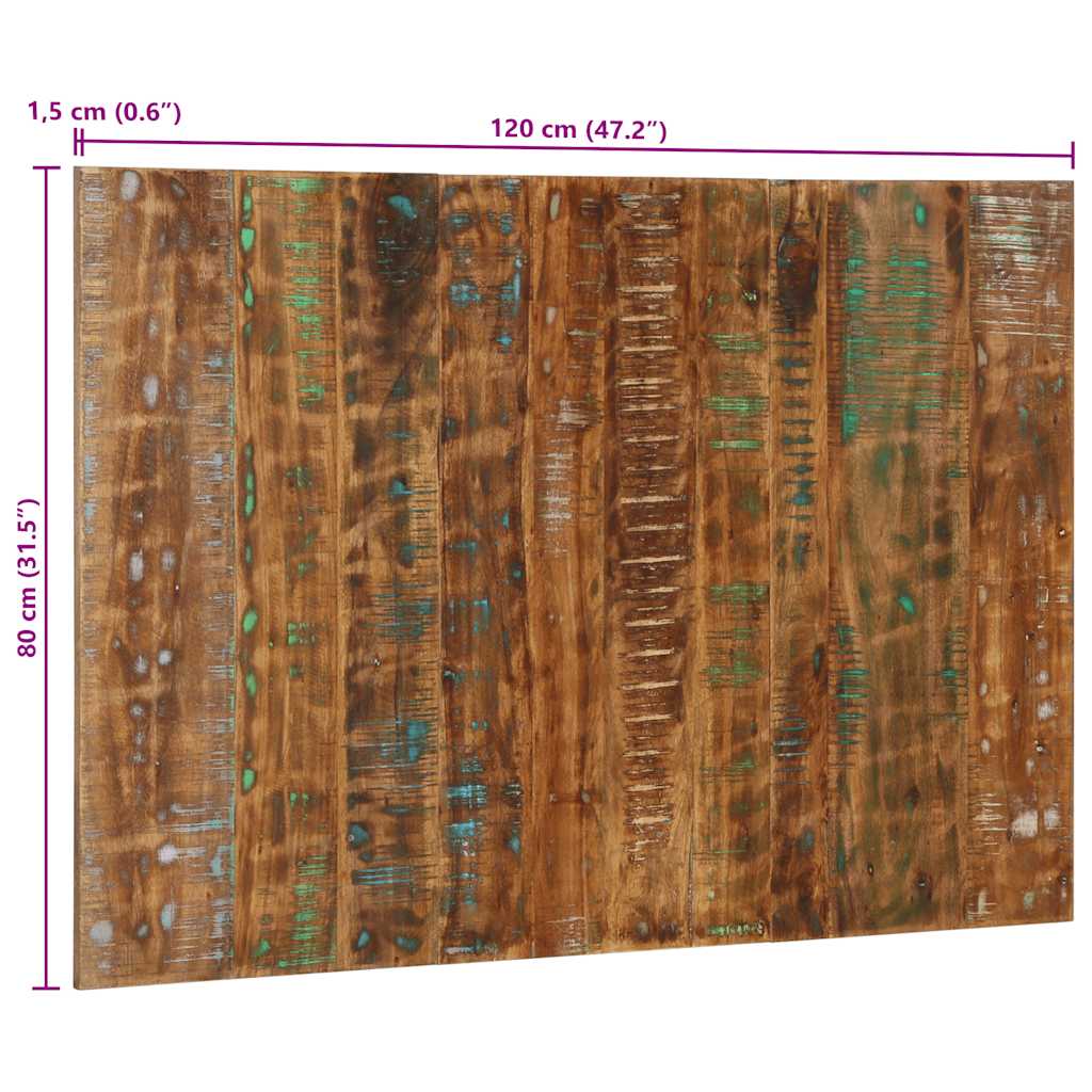 vidaXL Zagłówek wielokolorowy 120 cm lite drewno odzyskane