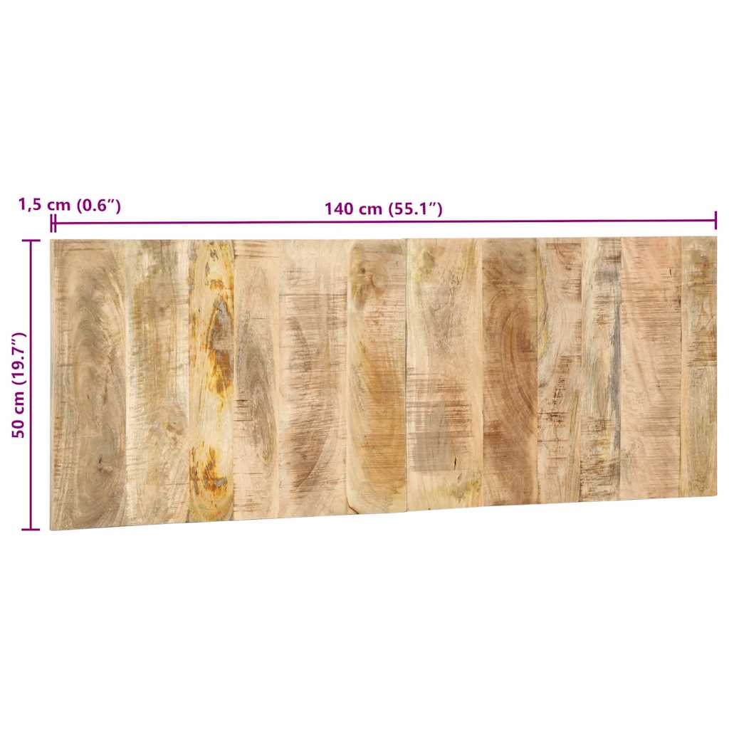 vidaXL Zagłówek 140 cm lite drewno surowe mango