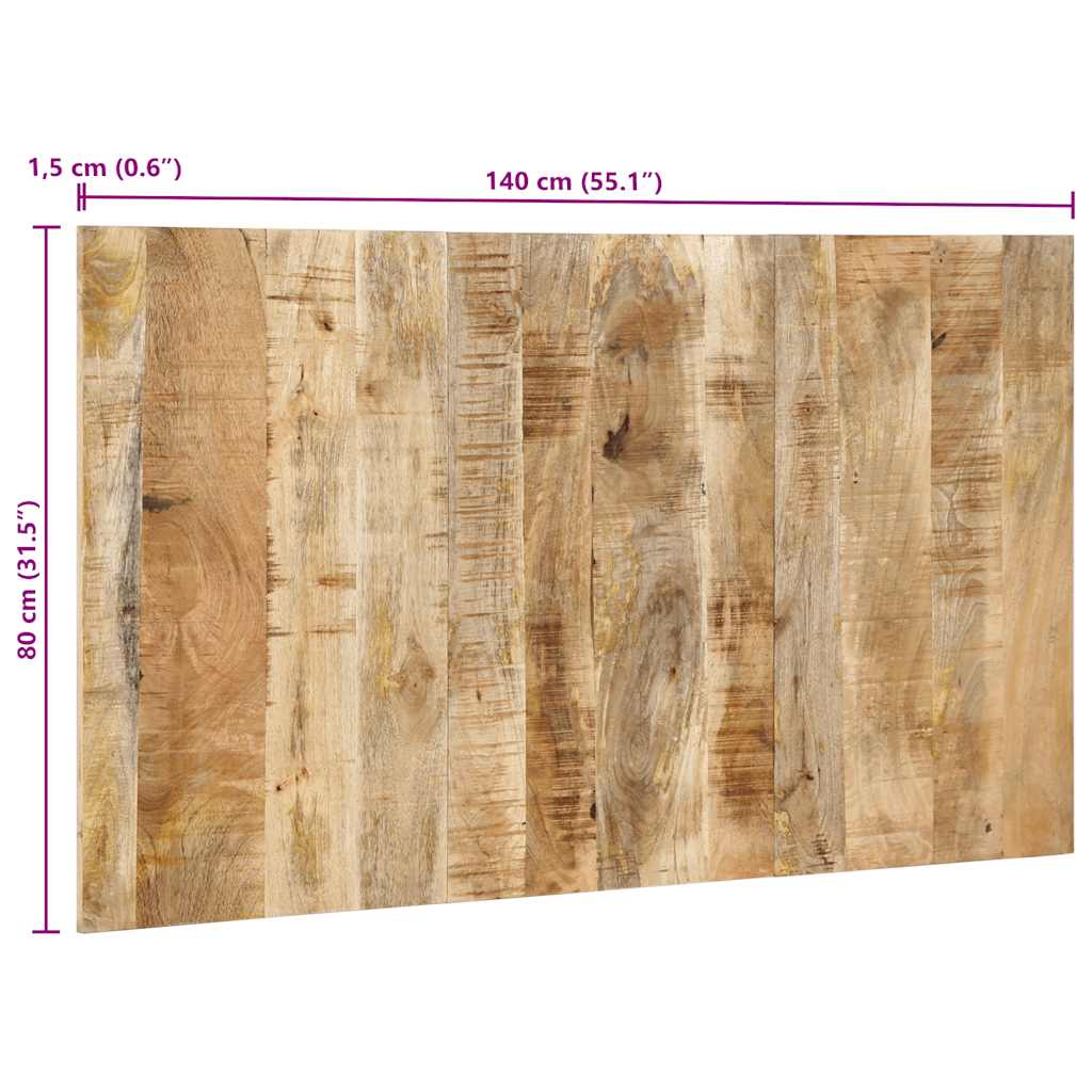 vidaXL Zagłówek 140 cm lite drewno surowe mango