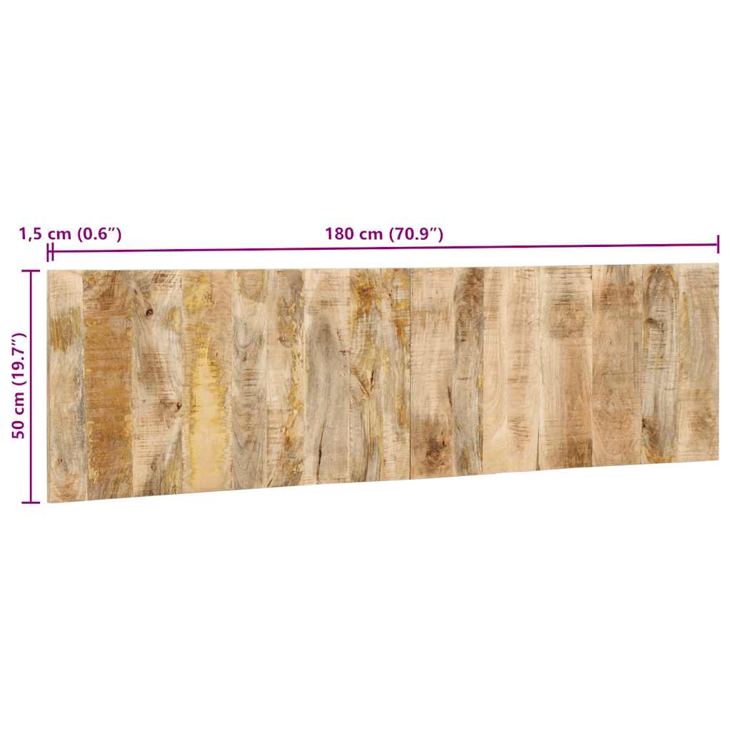 vidaXL Zagłówek 180 cm lite drewno surowe mango