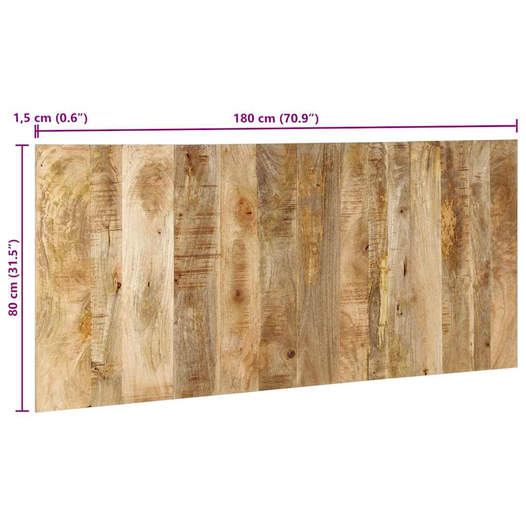 vidaXL Zagłówek 180 cm lite drewno surowe mango