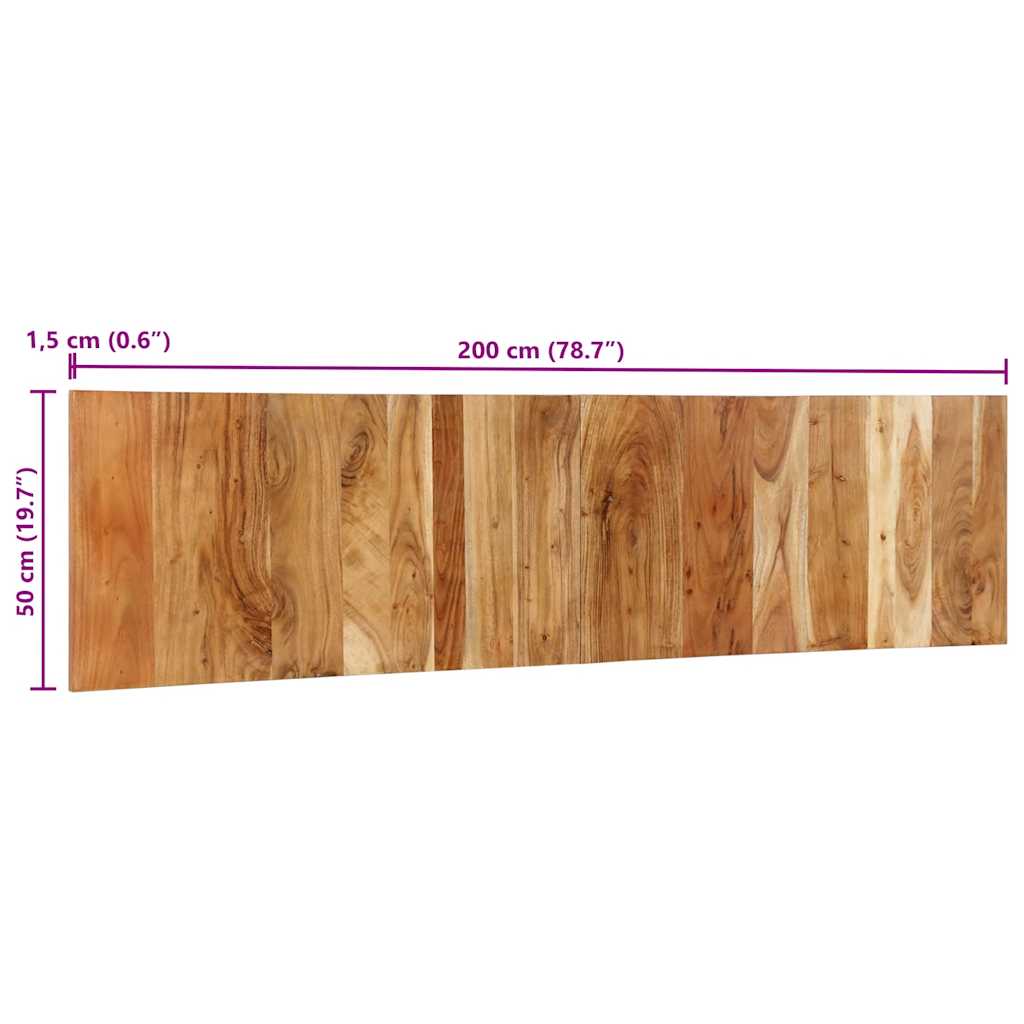 vidaXL Zagłówek 200 cm lite drewno akacjowe