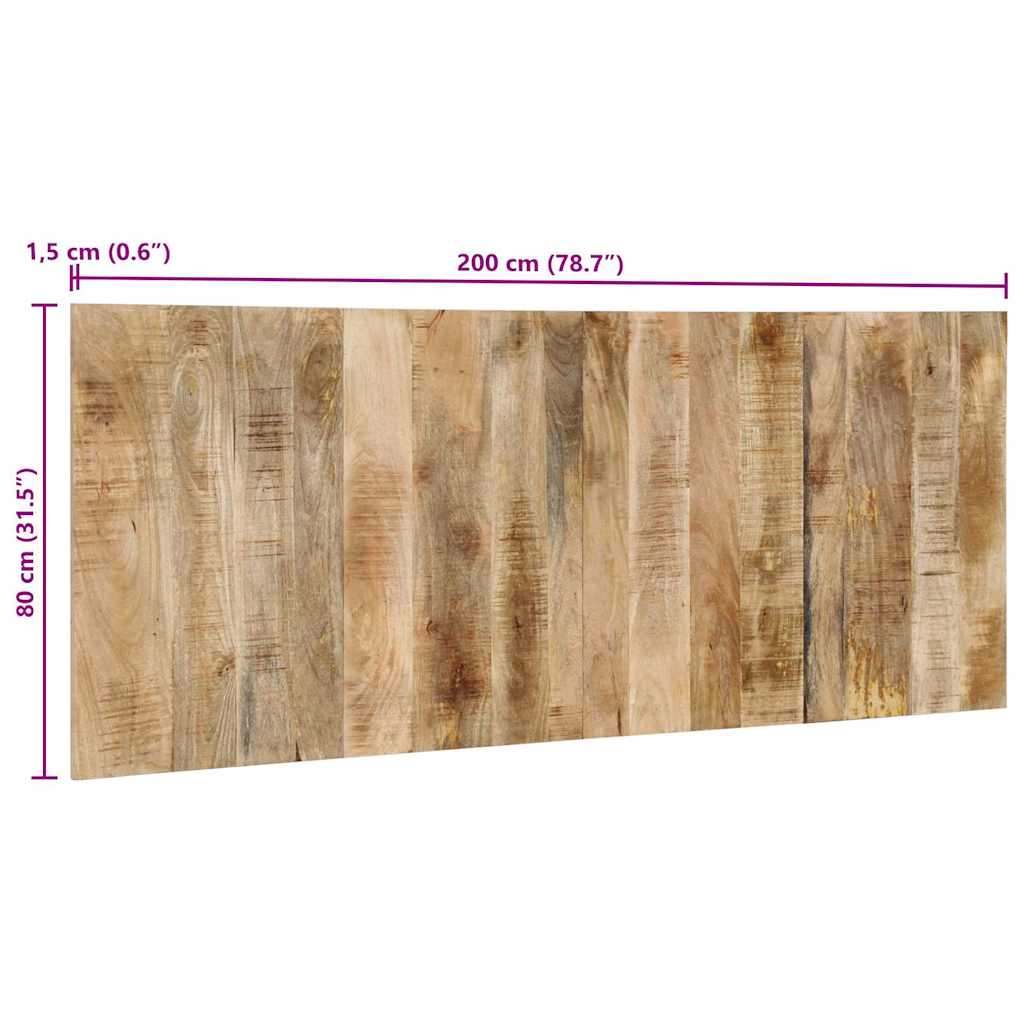 vidaXL Zagłówek 200 cm lite drewno surowe mango