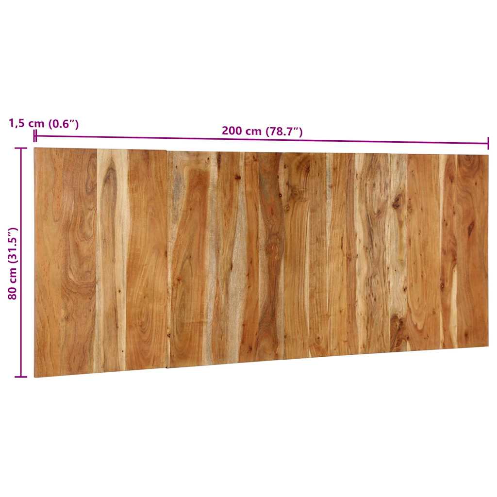 vidaXL Zagłówek 200 cm lite drewno akacjowe