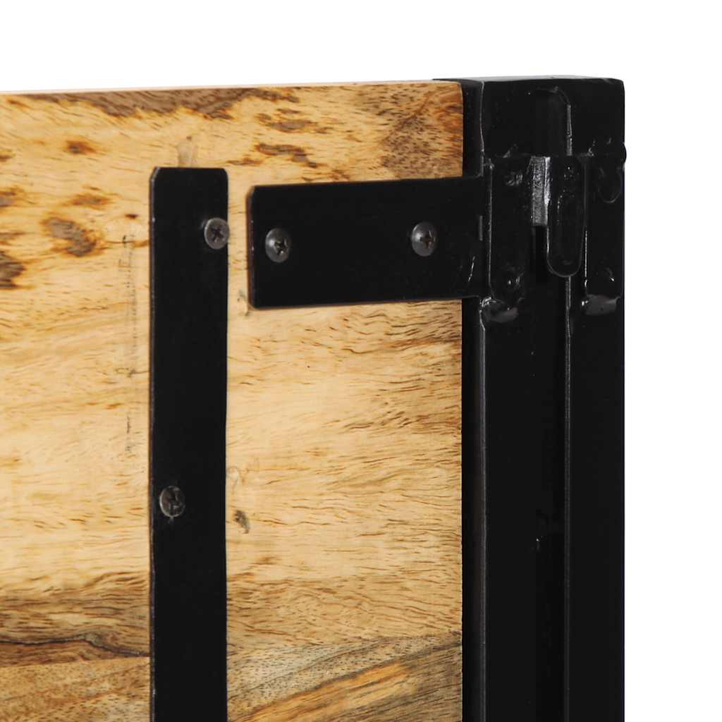 vidaXL Zagłówek 120 cm lite drewno mango i żelazo