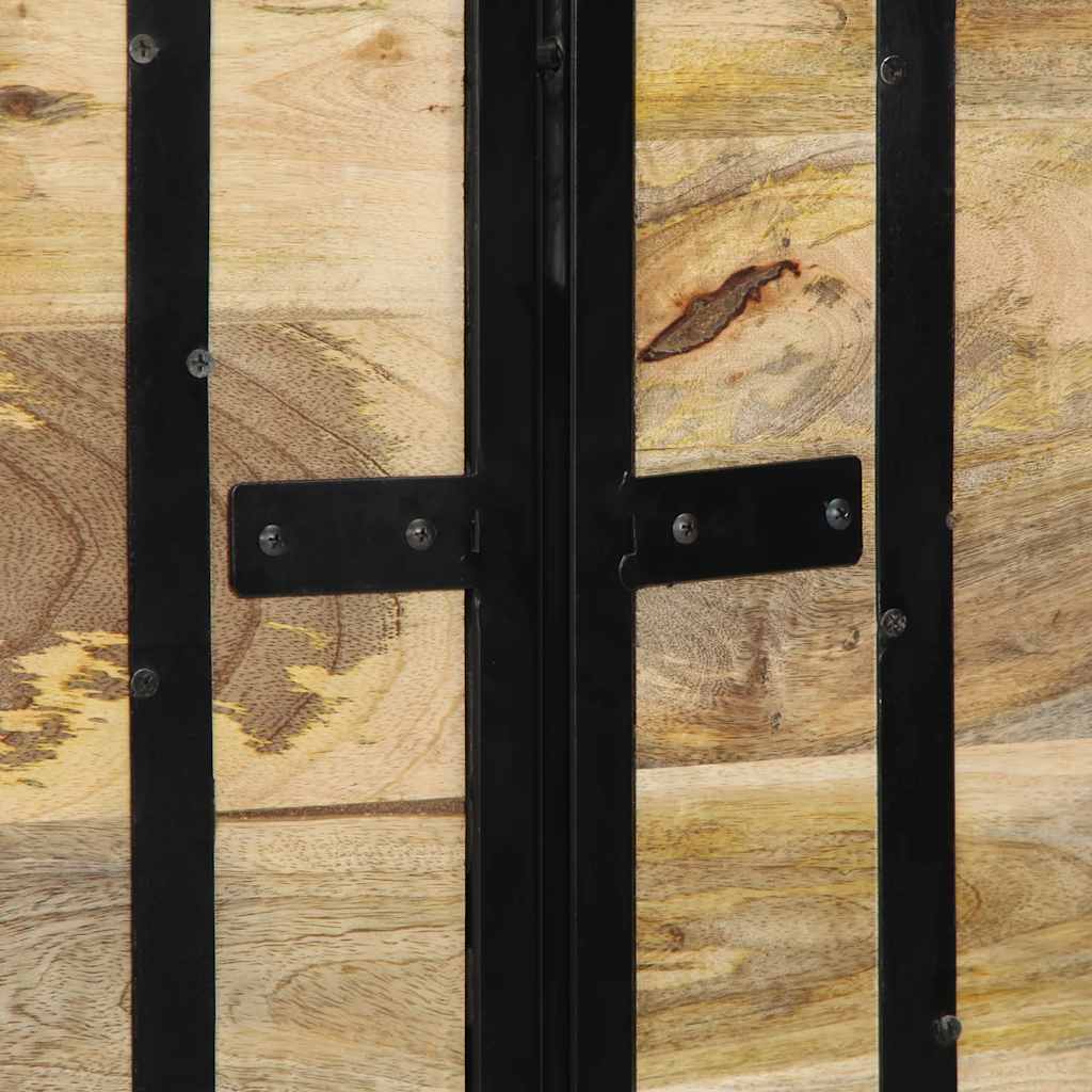 vidaXL Zagłówek 140 cm Drewno lite Mango i żelazo