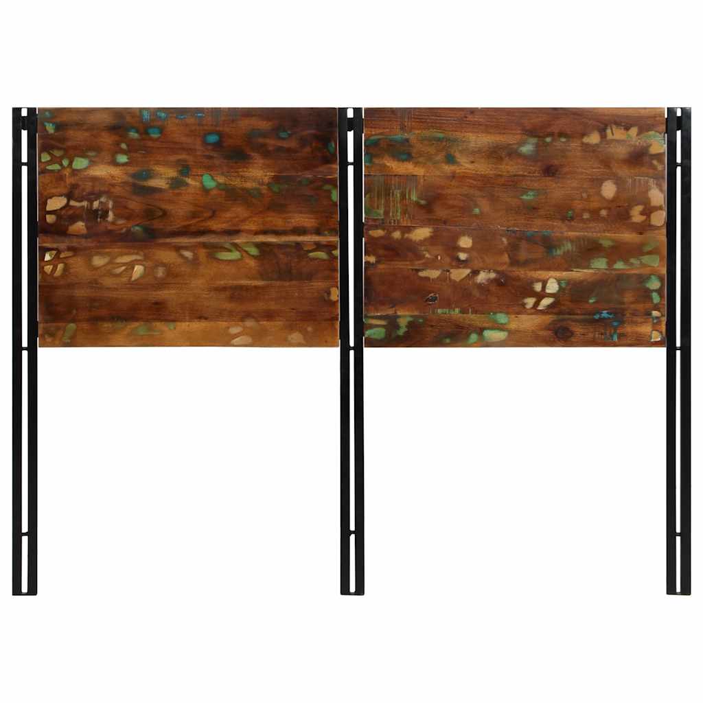 vidaXL Zagłówek 140 cm lite drewno odzyskane i żelazo