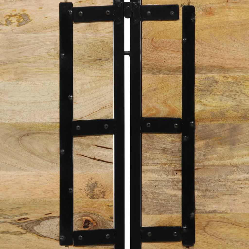 vidaXL Zagłówek 180 cm lite drewno mango i żelazo