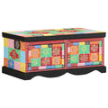 vidaXL Stolik kawowy wielokolorowy 90x50x40 cm lite drewno mango