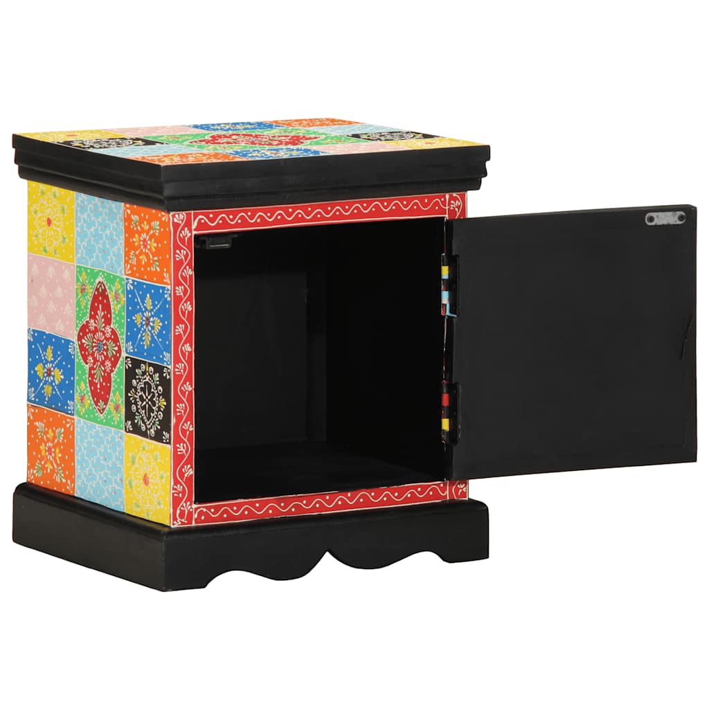 vidaXL Szafka nocna wielokolorowa 40x35x45 cm lite drewno mango
