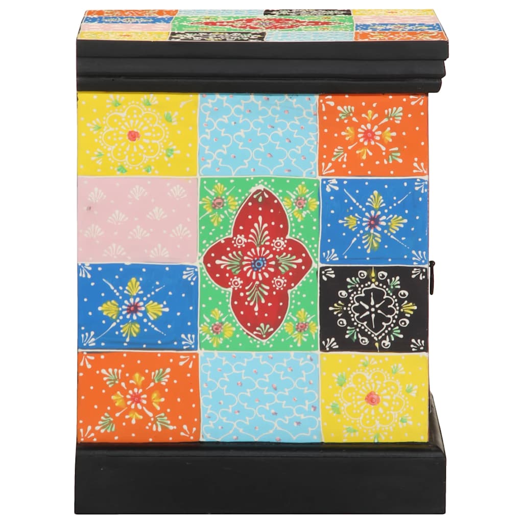 vidaXL Szafka nocna wielokolorowa 40x35x45 cm lite drewno mango