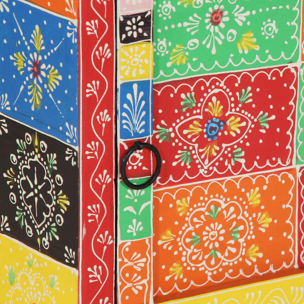 vidaXL Szafka nocna wielokolorowa 40x35x45 cm lite drewno mango