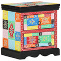 vidaXL Szafka Nocna 2 pcs Wielokolorowe 40 x 35 x 45 cm Drewno z mango
