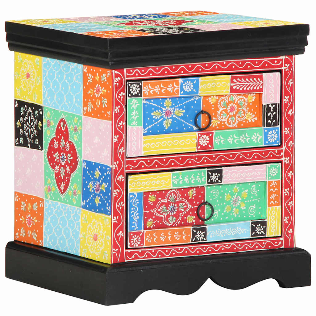 vidaXL Szafka Nocna 2 pcs Wielokolorowe 40 x 35 x 45 cm Drewno z mango