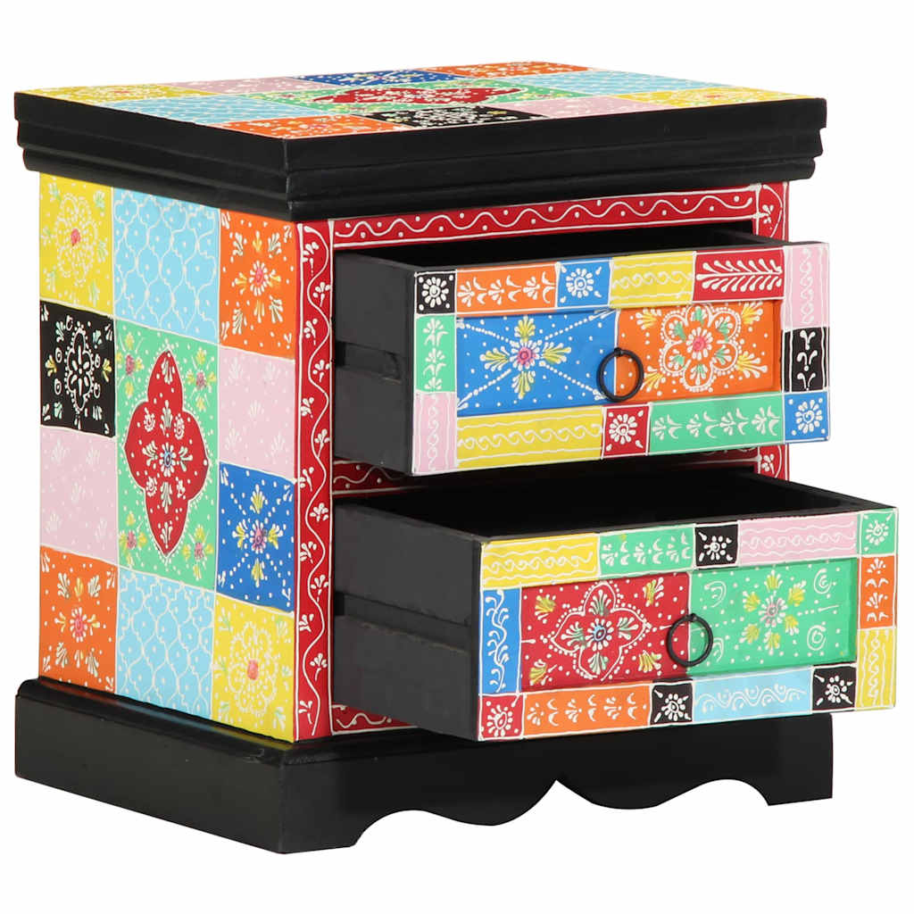 vidaXL Szafka Nocna 2 pcs Wielokolorowe 40 x 35 x 45 cm Drewno z mango