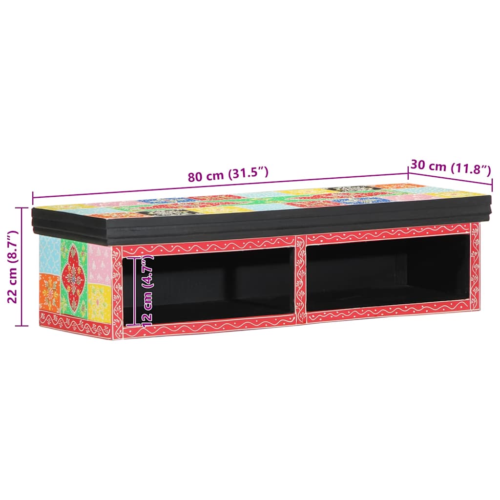 vidaXL Szafka pod telewizor z półką Wielokolorowe 80 x 30 x 22 cm