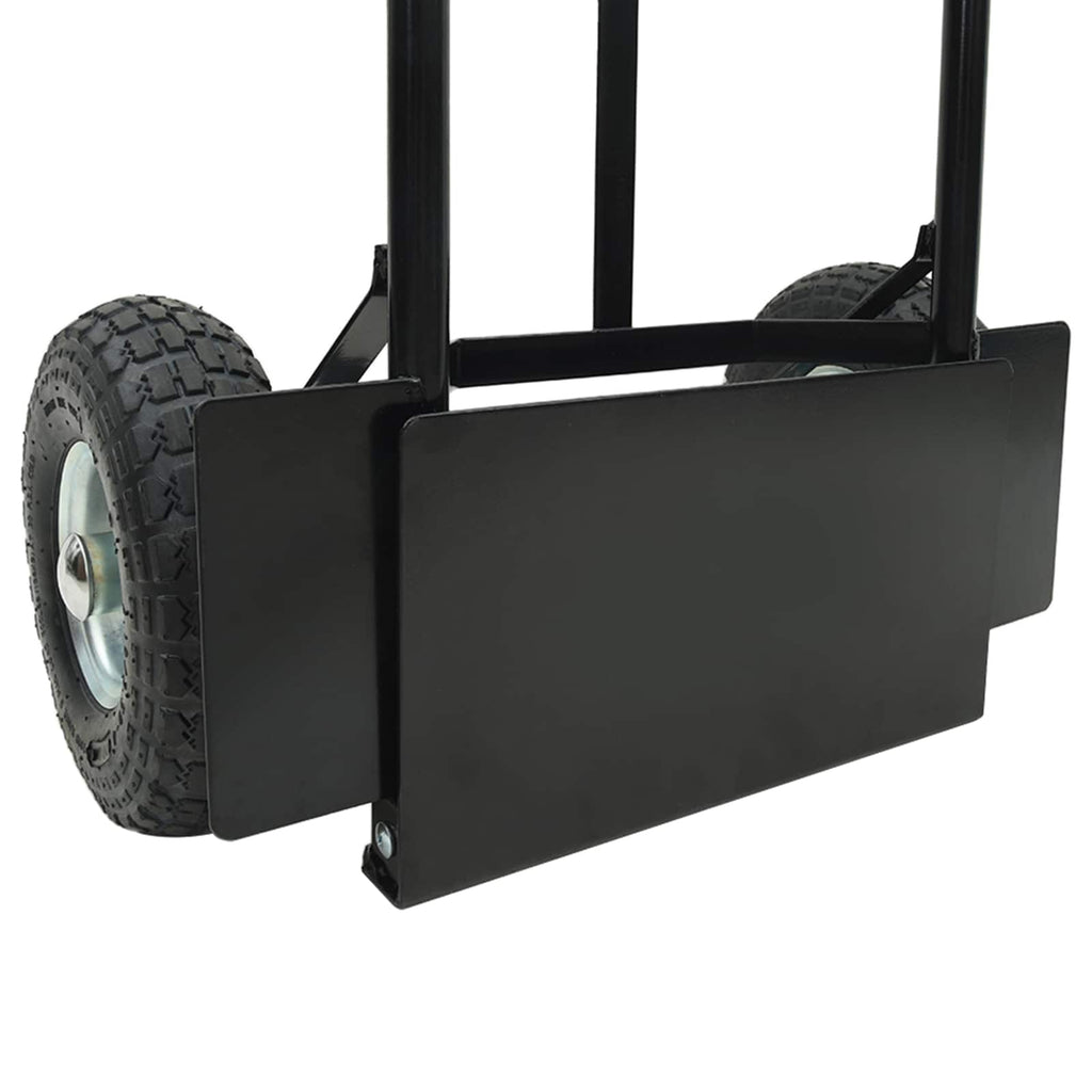 vidaXL Rozsuwana Wózek Ręczny Czarny i czerwony 57 x 46 x 113 cm Stal