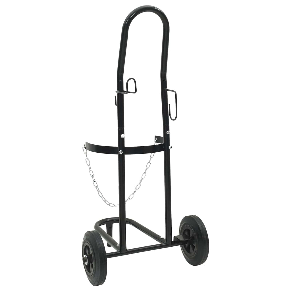 vidaXL Wózek ręczny Czarny i czerwony 49 x 49 x 101 cm Stal