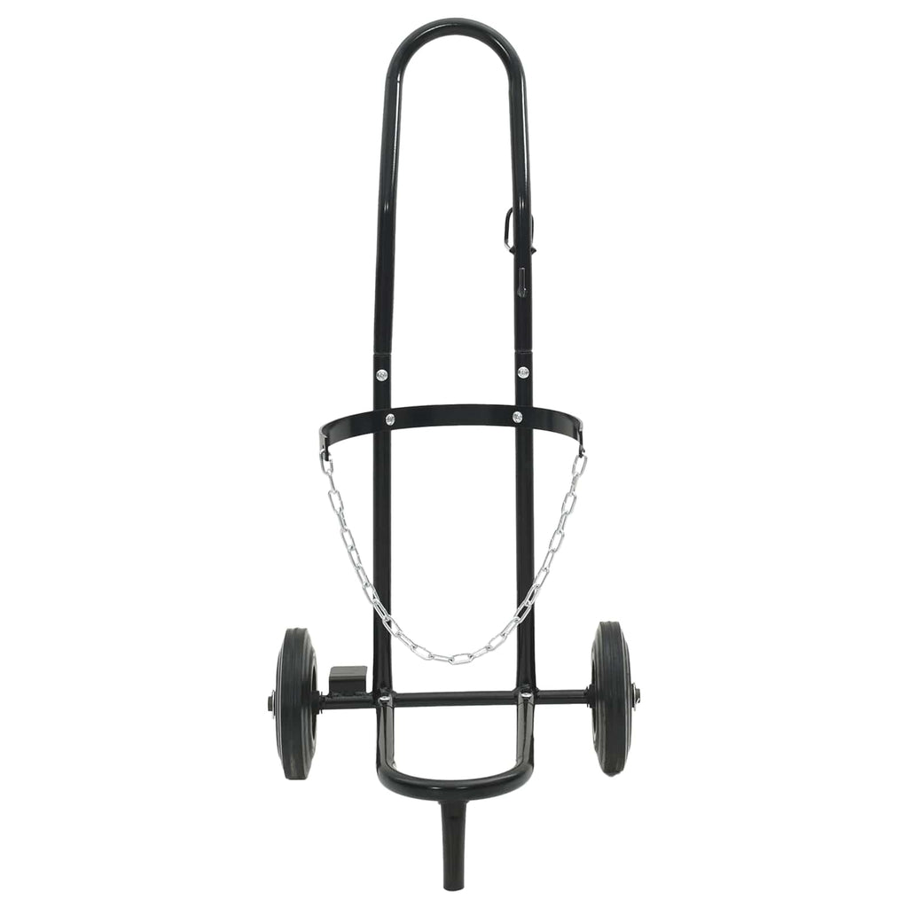 vidaXL Wózek ręczny Czarny i czerwony 49 x 49 x 101 cm Stal