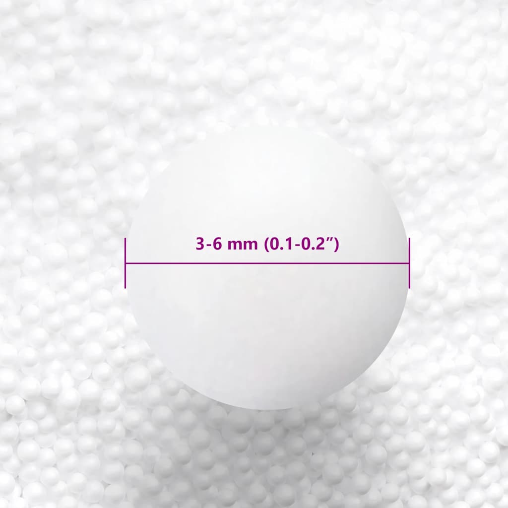 vidaXL Wypełnienie worka sako, EPS 200 L, białe, 10 kg/m³