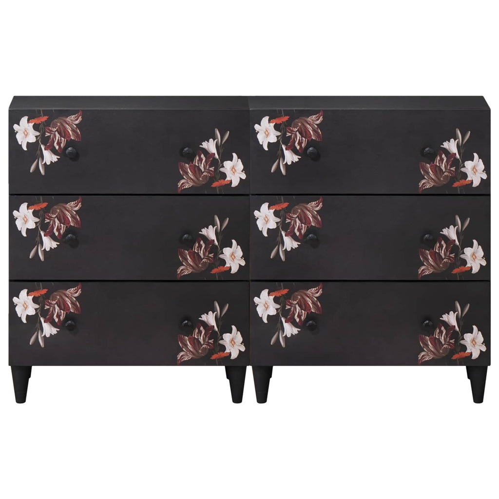 vidaXL Szafy do przechowywania 2 szt. 120 x 33 x 75 cm Drewno z mango