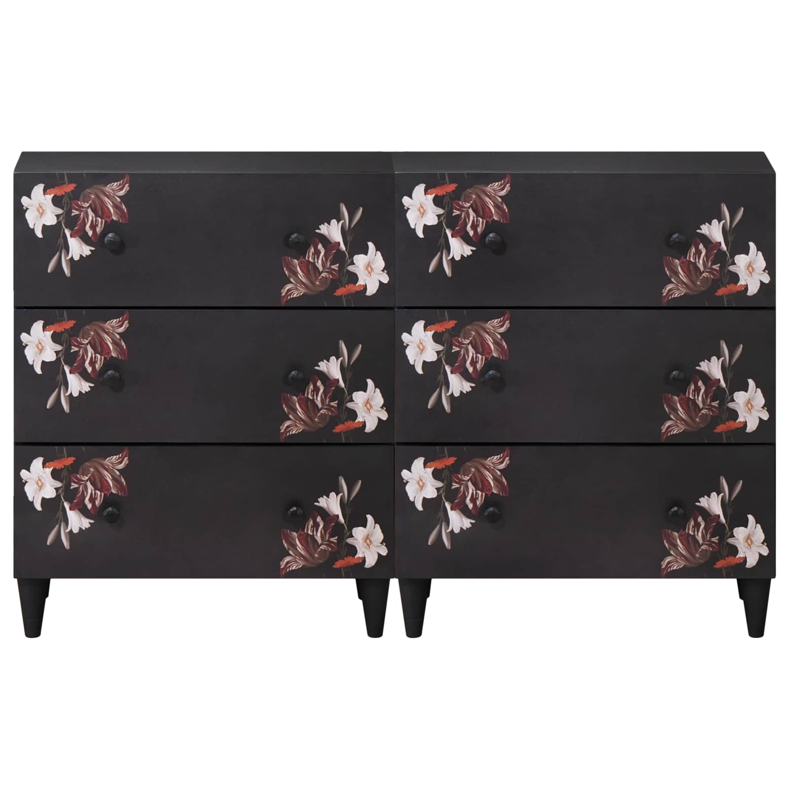 vidaXL Szafy do przechowywania 2 szt. 120 x 33 x 75 cm Drewno z mango