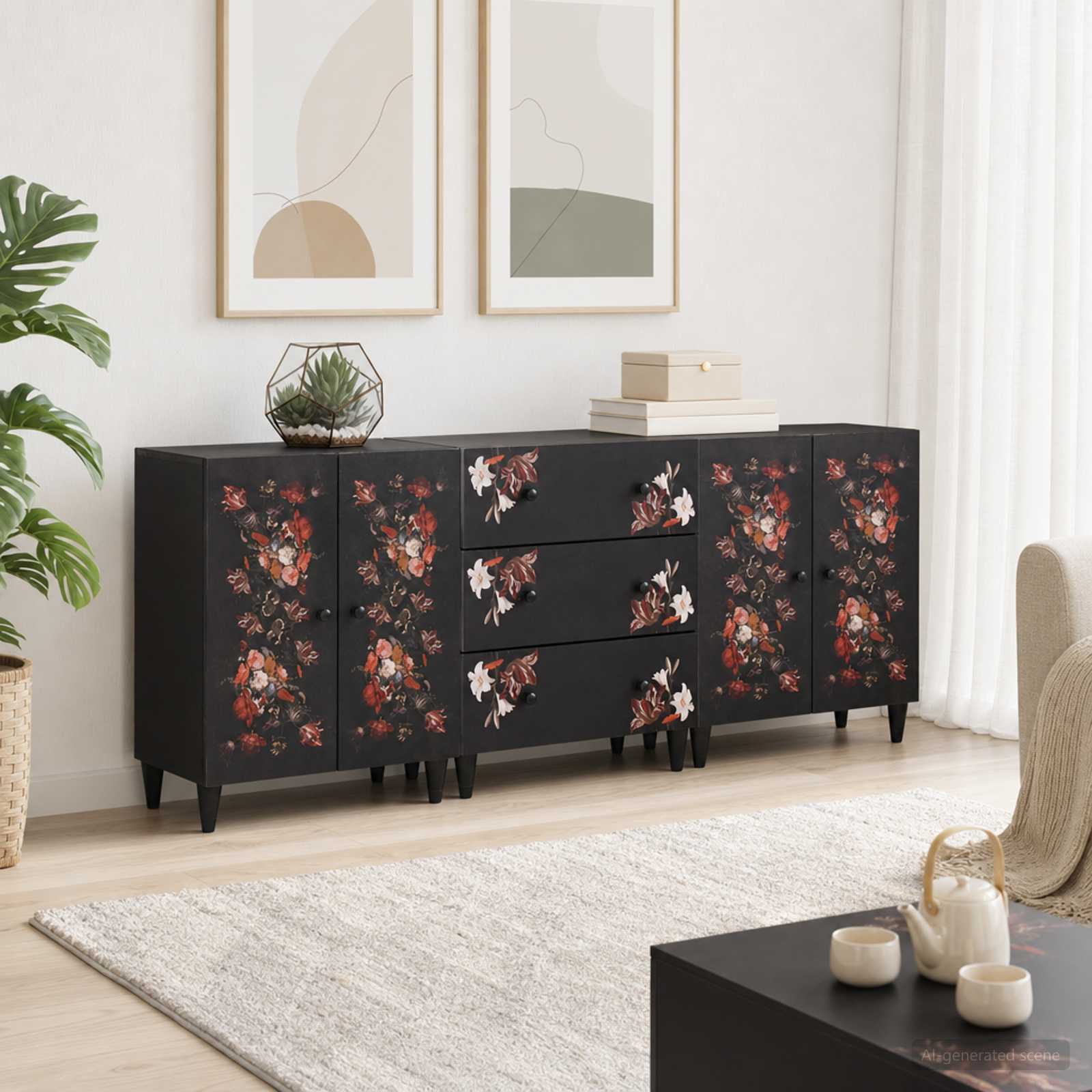 vidaXL Szafy do przechowywania 3 szt. 180 x 33 x 75 cm Drewno z mango