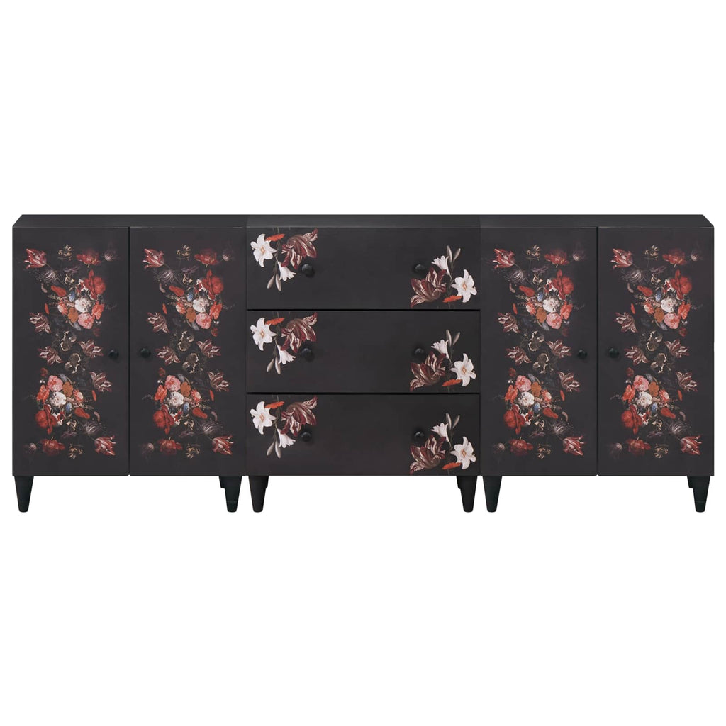 vidaXL Szafy do przechowywania 3 szt. 180 x 33 x 75 cm Drewno z mango