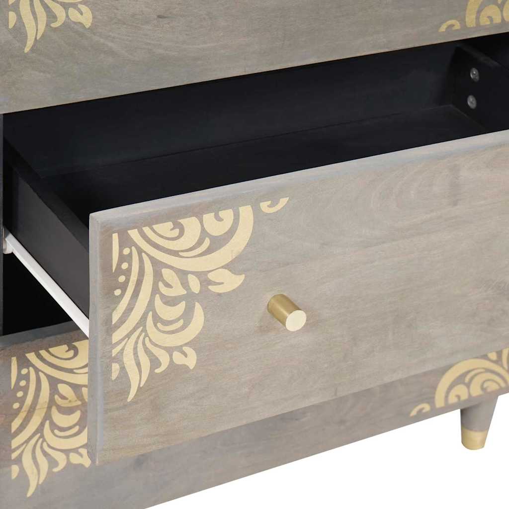 vidaXL Zestaw Szafek Łazienkowych 3 pcs Szary i złoto 180 x 33 x 75 cm