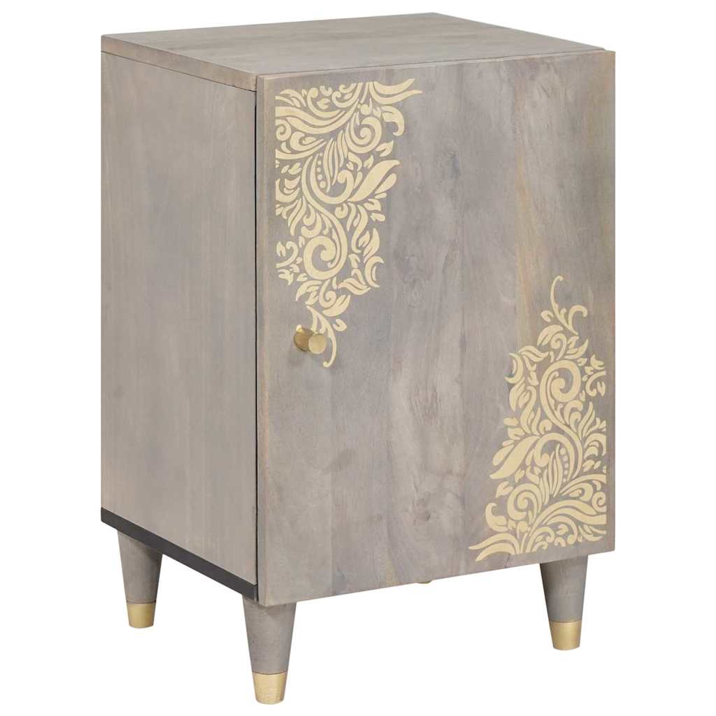 vidaXL Zestaw Szafek Łazienkowych Z lustrem 5 pcs Szary Drewno z mango