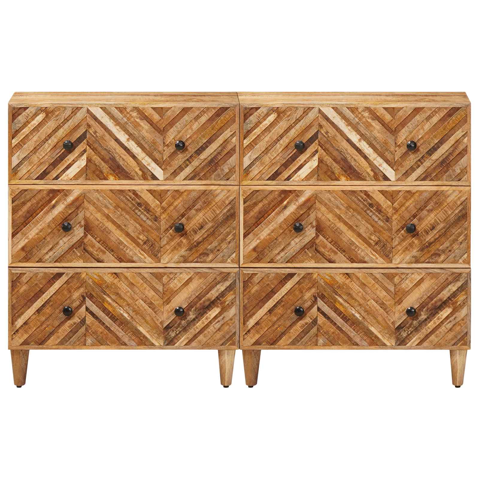 vidaXL Szafy do przechowywania 2 pcs Brązowy 60 x 33,5 x 75 cm