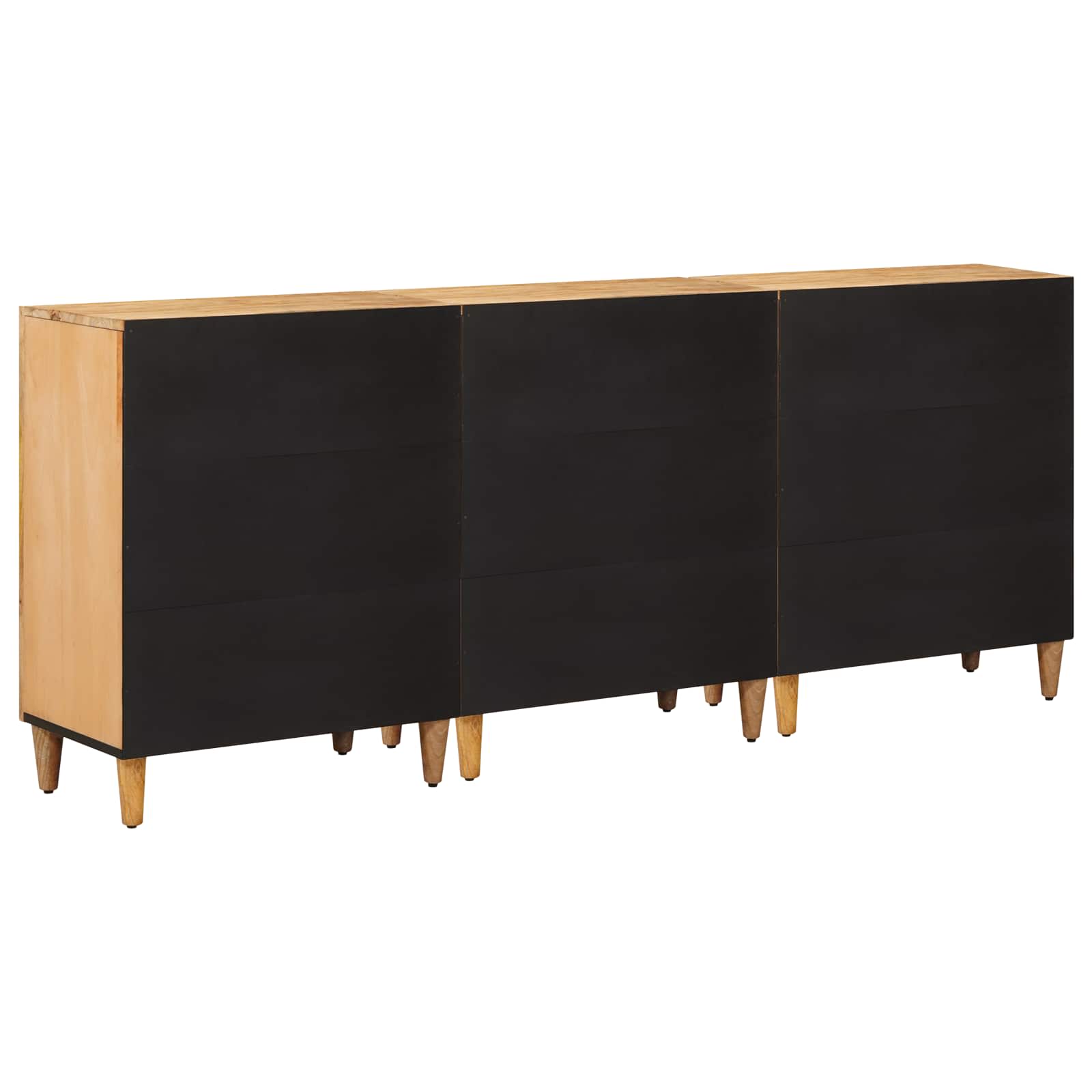 vidaXL Szafy do przechowywania 3 pcs Brązowy 60 x 33,5 x 75 cm