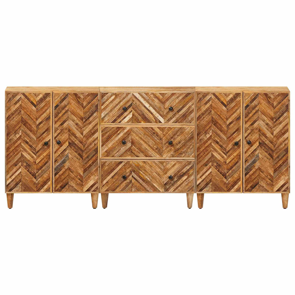 vidaXL Szafy do przechowywania 3 pcs Brązowy 60 x 33,5 x 75 cm