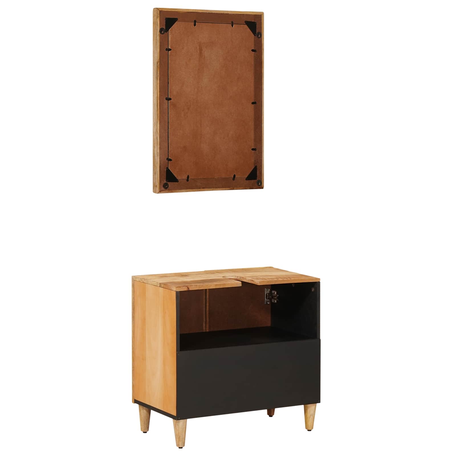 vidaXL Zestaw Szafek Łazienkowych z drzwiami 2 pcs Drewno z mango